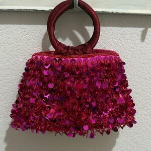 Elegant Pink Sequin Women's Bag
